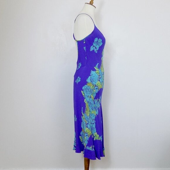 vintage betsey johnson dress floral rose print slip dress open back sexy summer - Picture 8 of 11